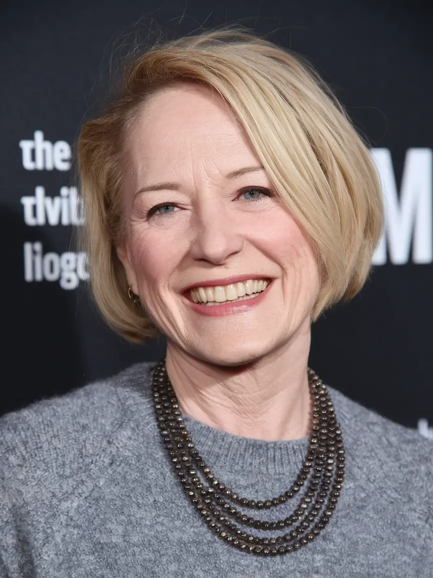 Fall haircuts for women over 50 Side-Swept Precision Bob