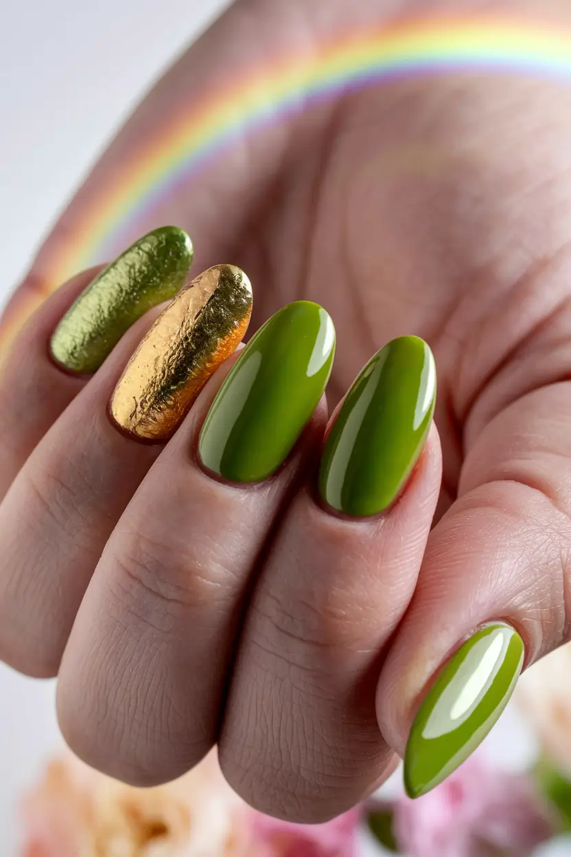 designs autumn green+Metallic Green Meets Citrus Zest