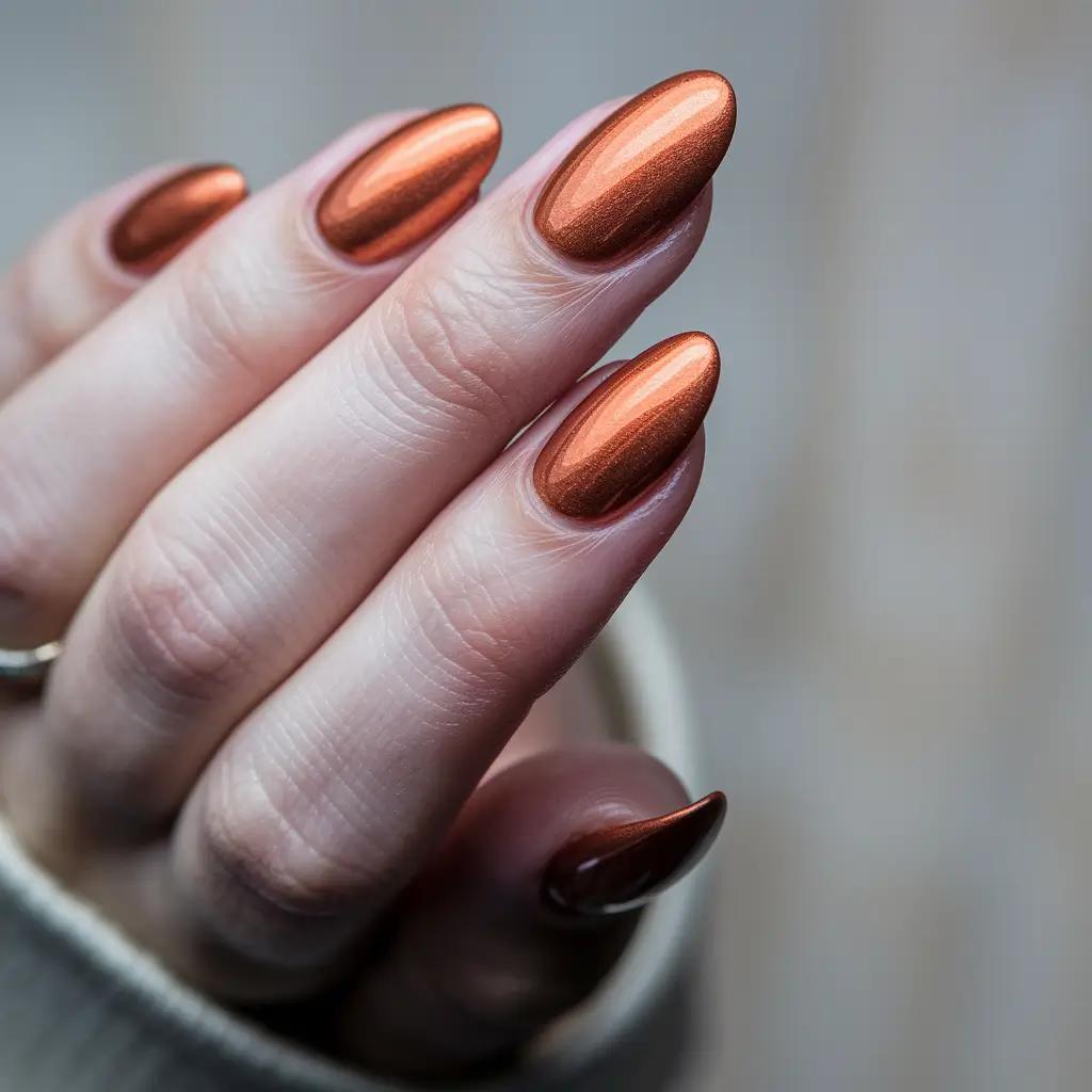 chrome+Molten Copper Chrome for a Luxe Autumn Glow