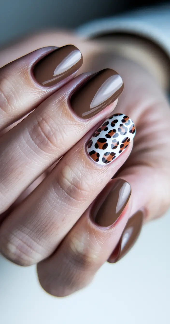 short square+Short Square Mocha with Leopard Accent
