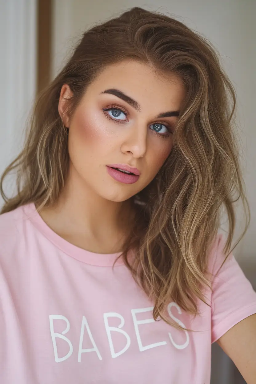 fall-brunette-hair-color-fair-skin-rooty-chestnut-waves