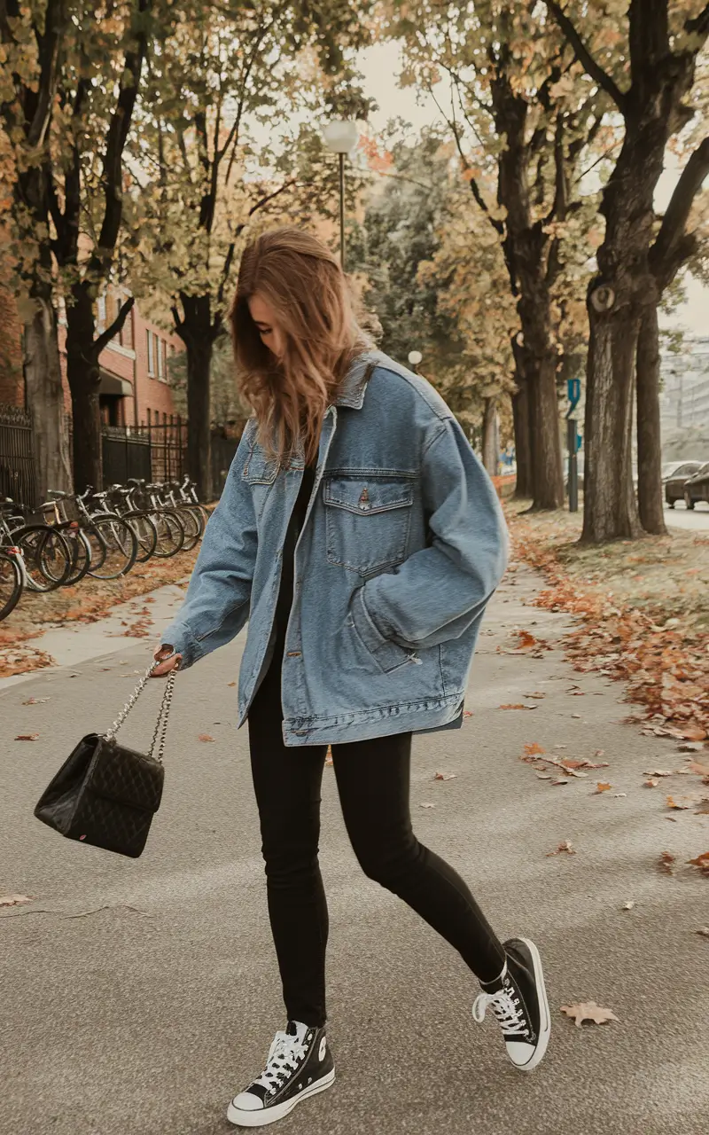 trendy NYC fall outfits - fashion ideas 2025 Oversized Denim & High-Top Comfort