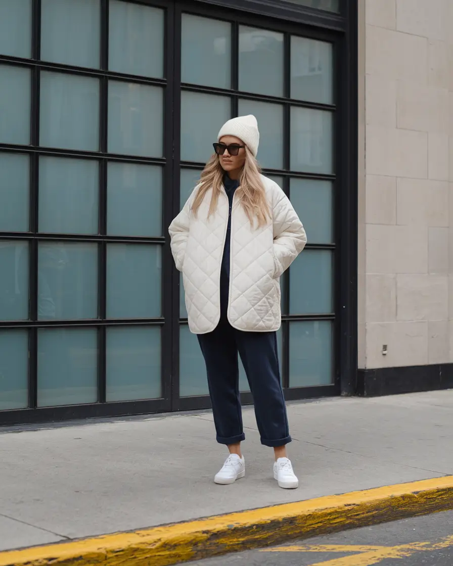 trendy NYC fall outfits - fashion ideas 2025 Quilted Texture Meets Urban Cool