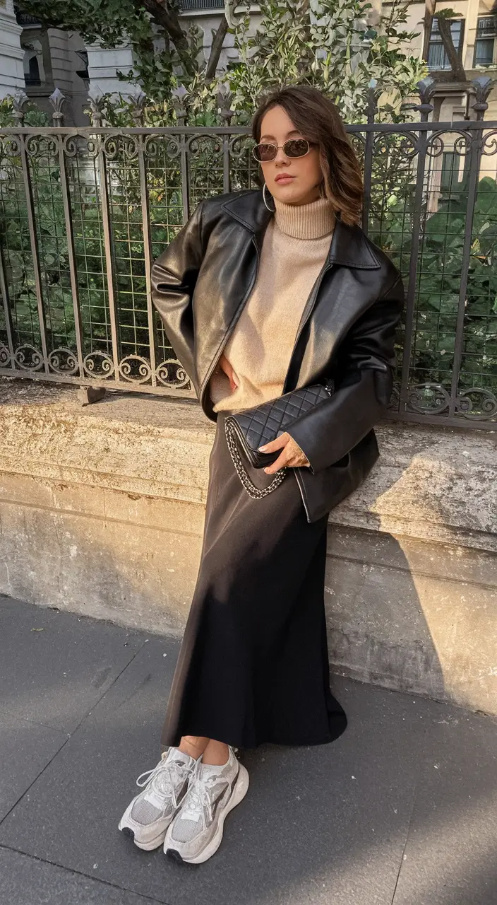 nyc fall outfits casual Effortless Neutrals with a Sneaker Twist