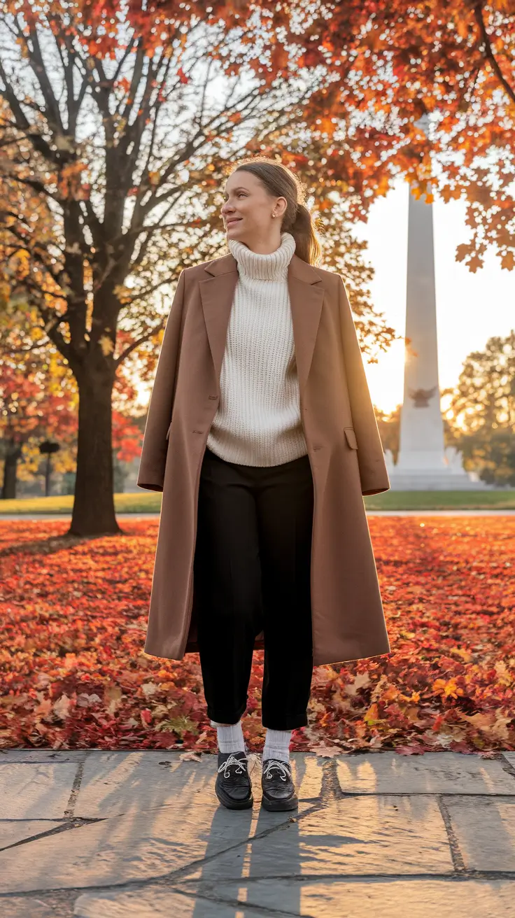 nyc fall outfits 2025 Coffee Date Classic with Autumn Glow