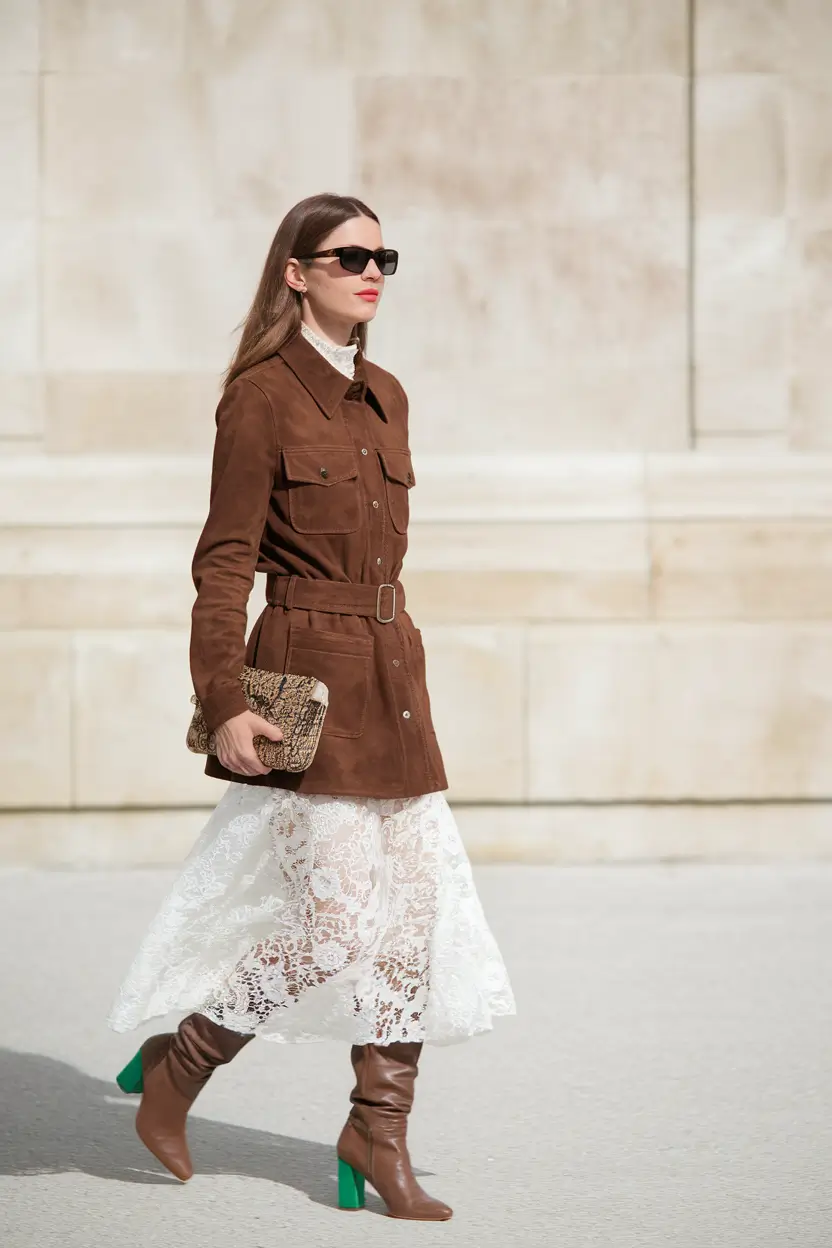 trendy fall outfits for women+Romantic Western with a Lacy Twist