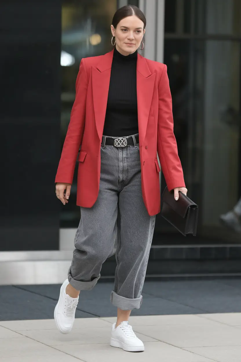 trendy fall outfits casual chic+Power Blazer with Weekend Attitude