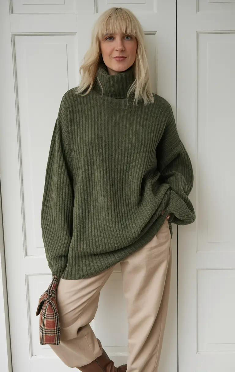 warm fall outfits ideas 2025 Soft Utility with Olive Tones