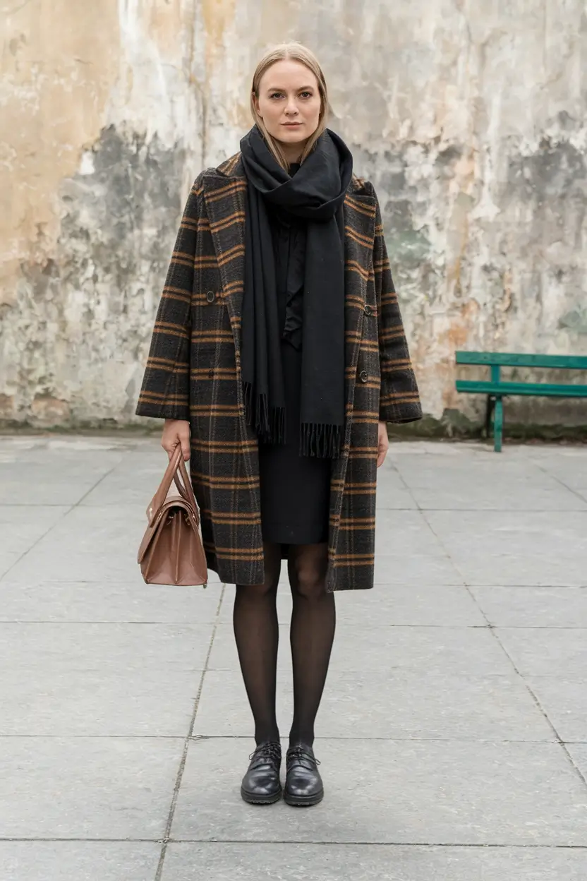 warm fall outfits ideas 2025 Academic Grunge with Office Energy