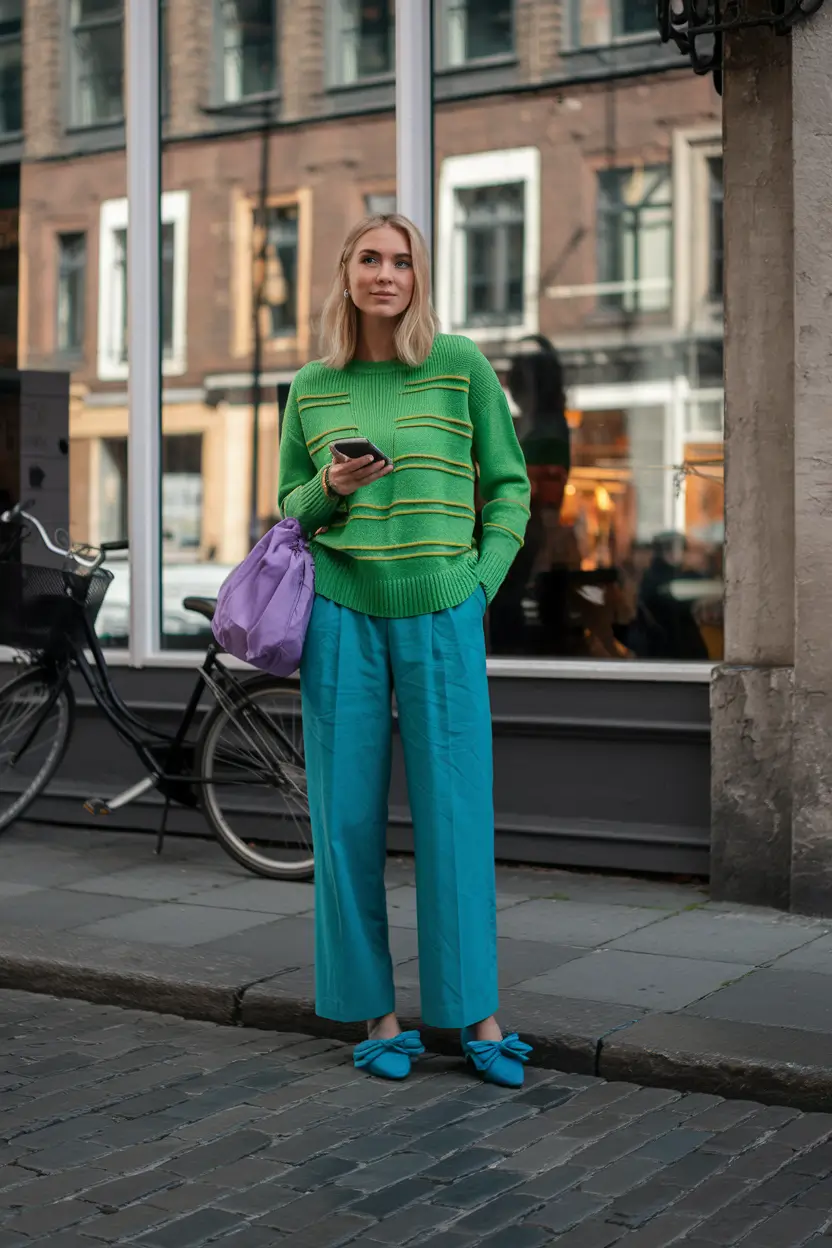 Outfits 2025 street Color Therapy with a Confident Twist