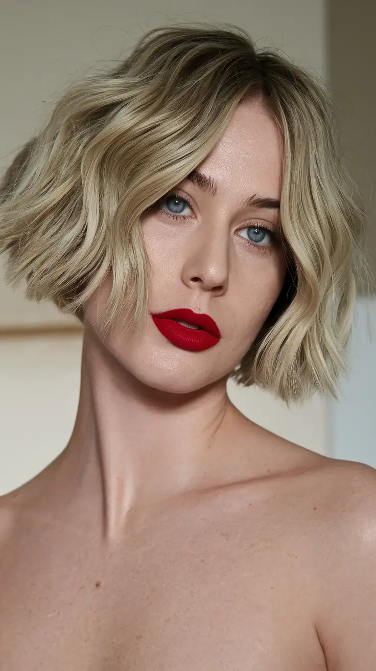 fall bob hairstyles blonde curly