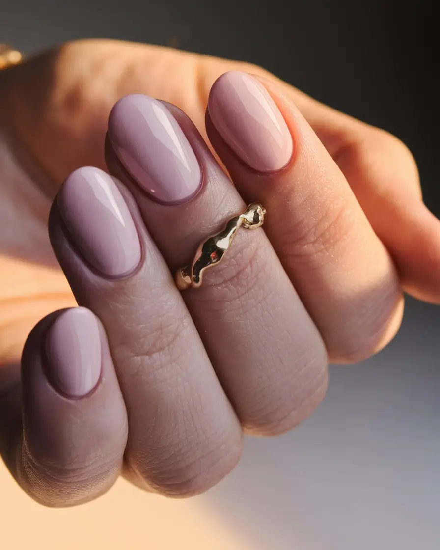 pink fall nails 2025 Soft Nude-Pink Minimalism