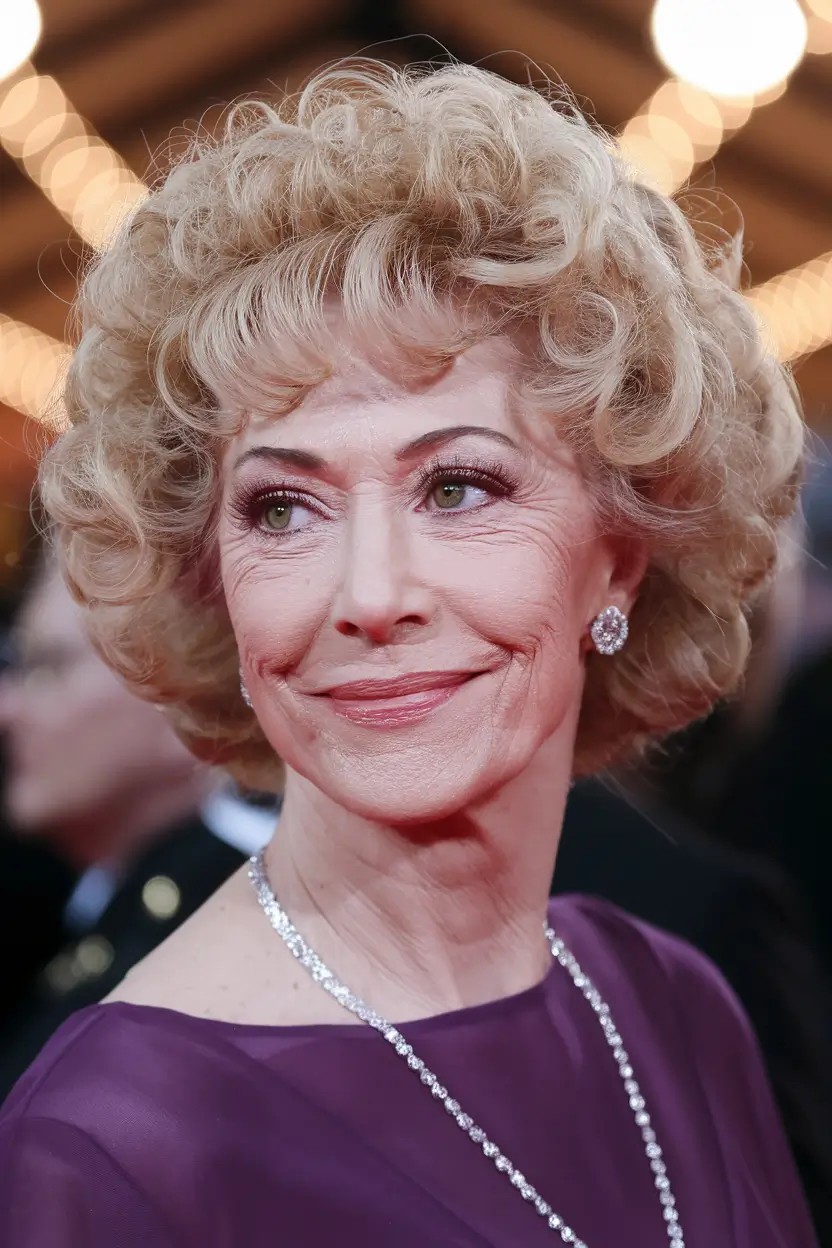 Beautiful Fall 2025 hairstyles for Women 50+ – Elegant Short Curly Volume with Classic Glamour