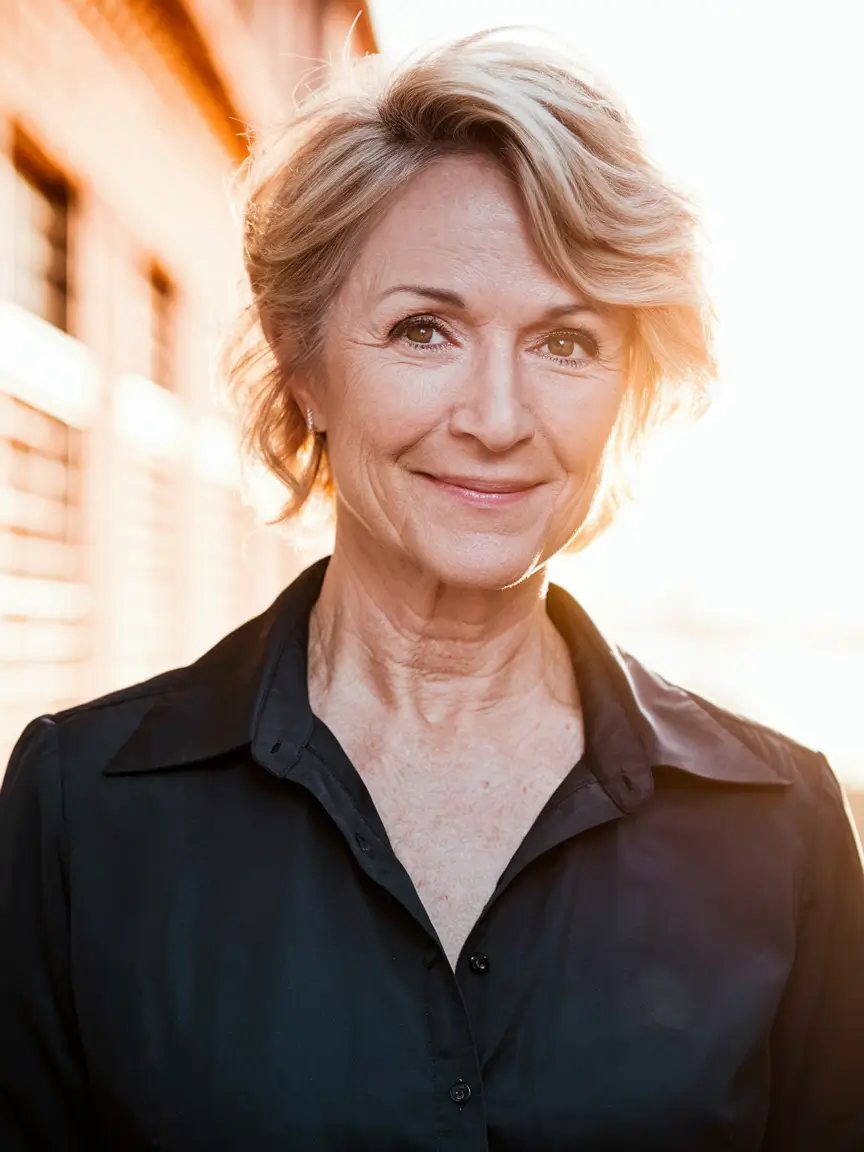 Beautiful Fall 2025 hairstyles for Women 50+ – Low-Maintenance Short Bob with Side Sweep