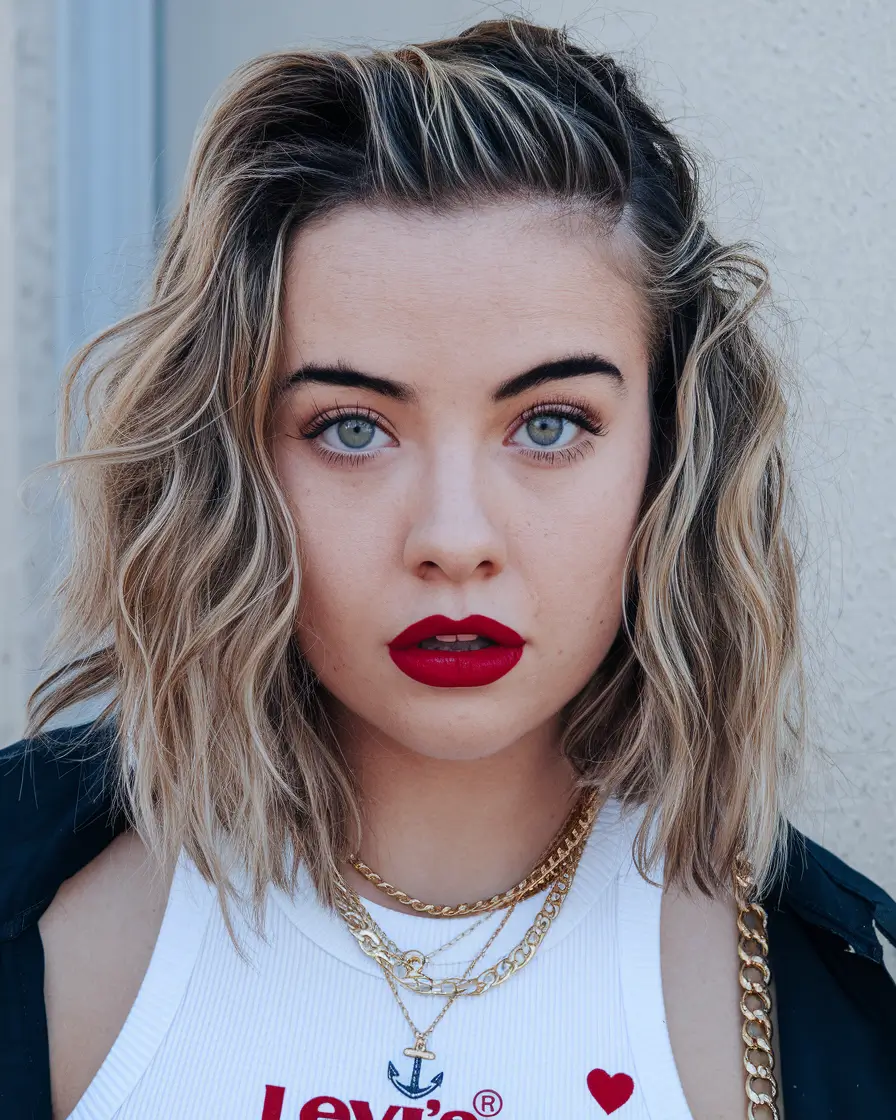 Best Fall Hair Colors Trends 2025 for Cool Skin – Ash-Beige Foilyage Bob With Shadow Root