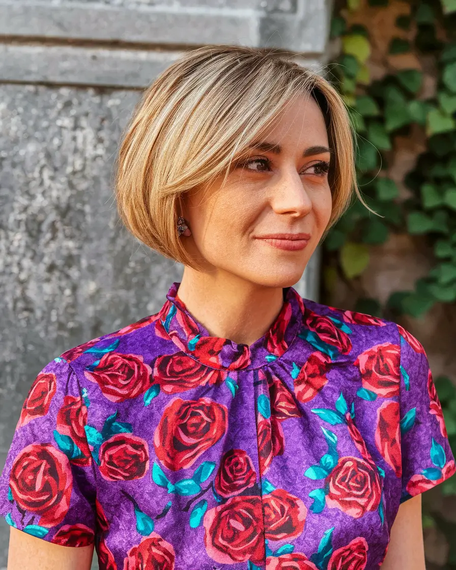 Best Fall Hair Colors Trends 2025 for Cool Skin – Champagne Beige French Bob
