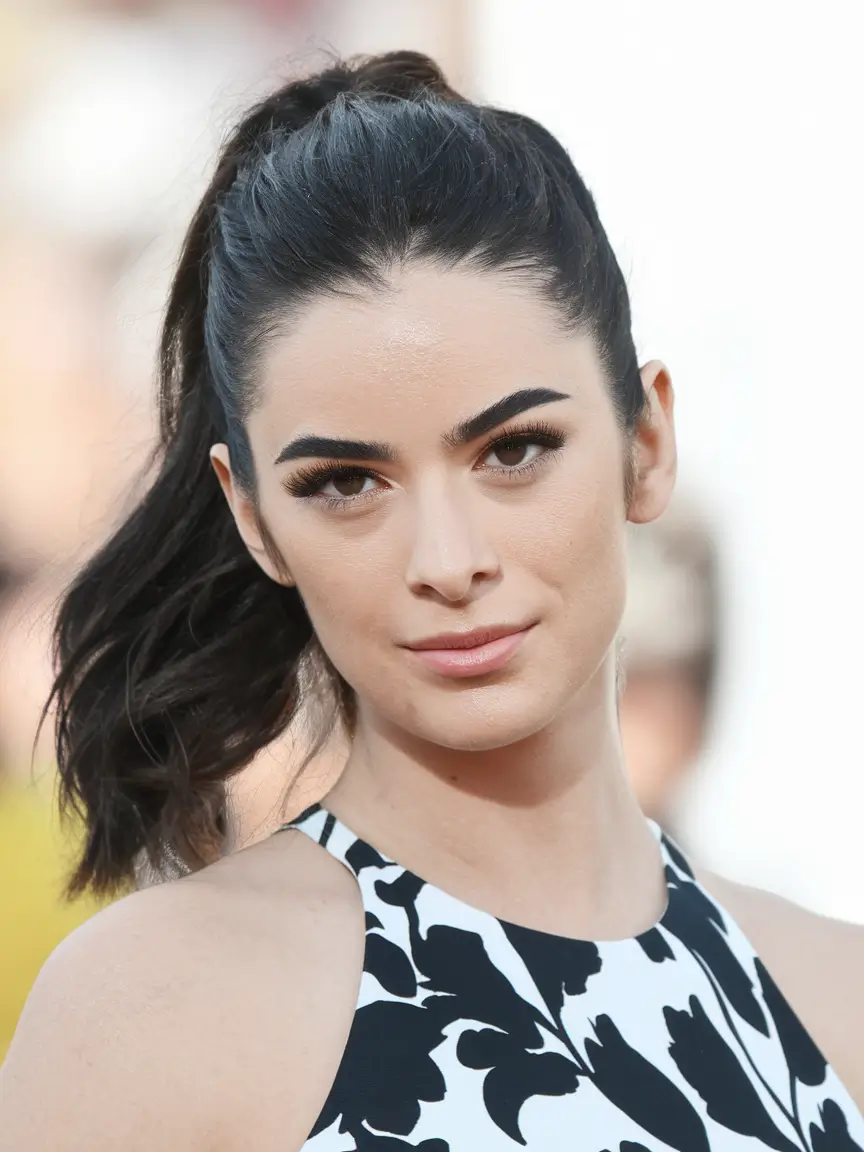 Best Fall Hair Colors Trends 2025 for Cool Skin – Glossy Dark Roast High Pony