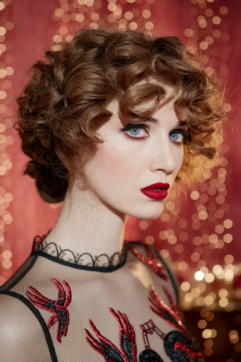 Best Fall Hair Colors Trends 2025 for Cool Skin – Cool Mocha Pin Curls With Party Shine