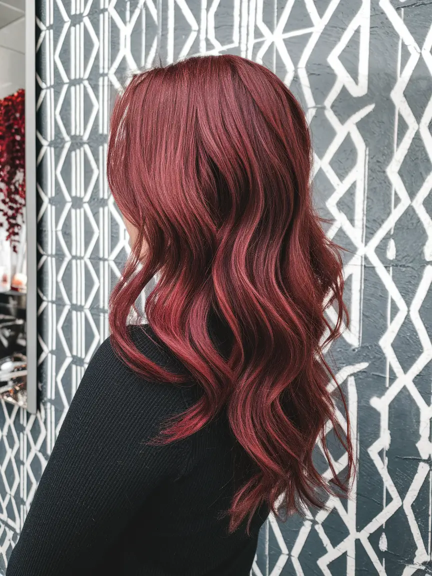 Burgundy Hair Inspiration for the Fall Season 2025 – Mulled-Cherry Waves with Subtle Layers