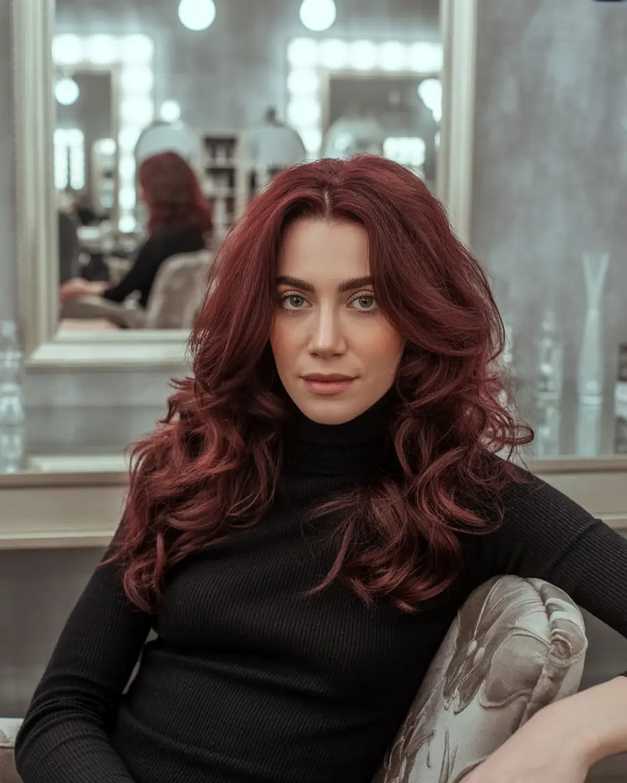 Burgundy Hair Inspiration for the Fall Season 2025 – Salon-Gloss Cherry Maroon Blowout