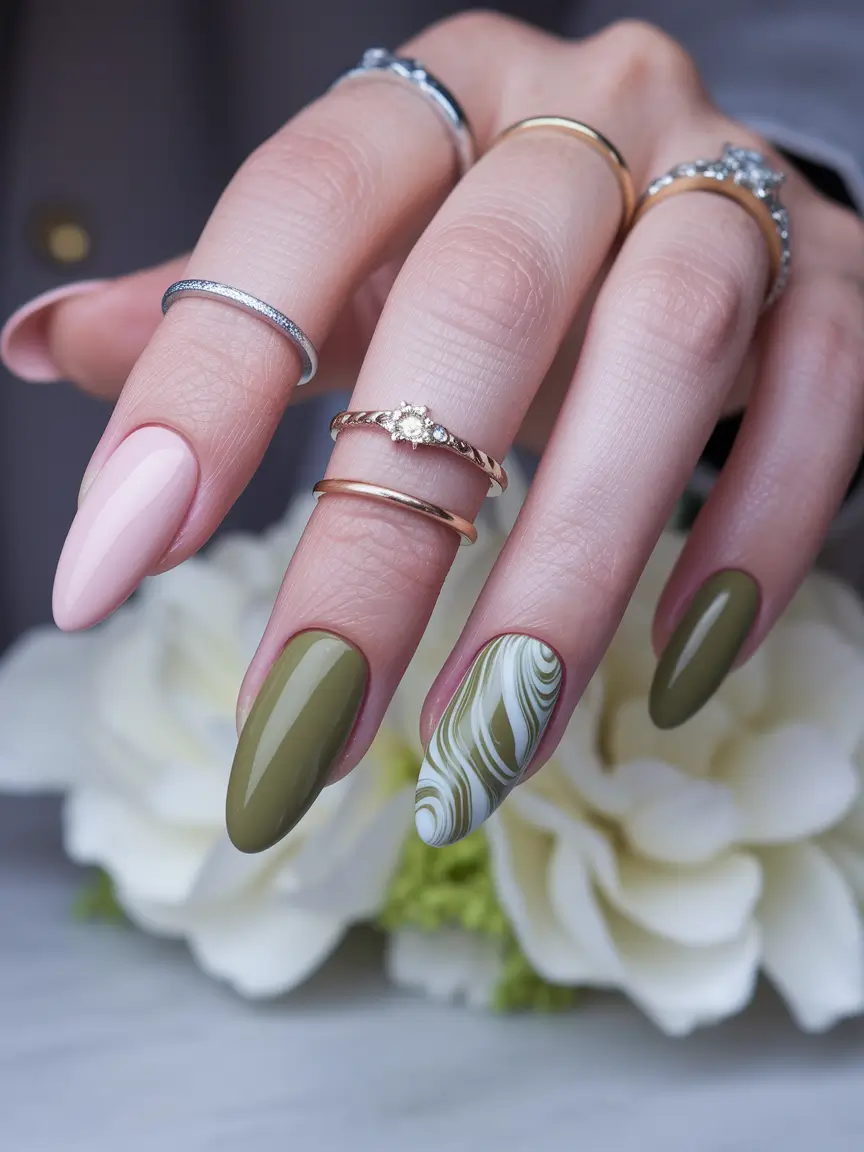 colors 2025+Olive Marble Elegance