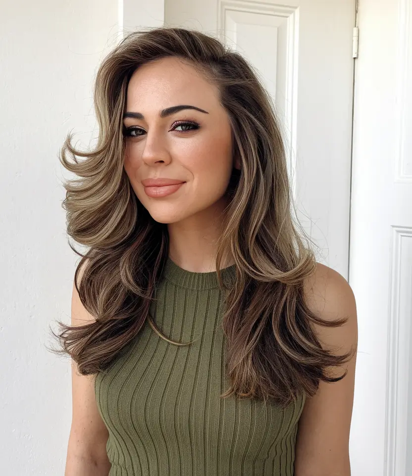 Cute and Easy Hairstyles for Fall Season 2025 Layered Blowout Waves