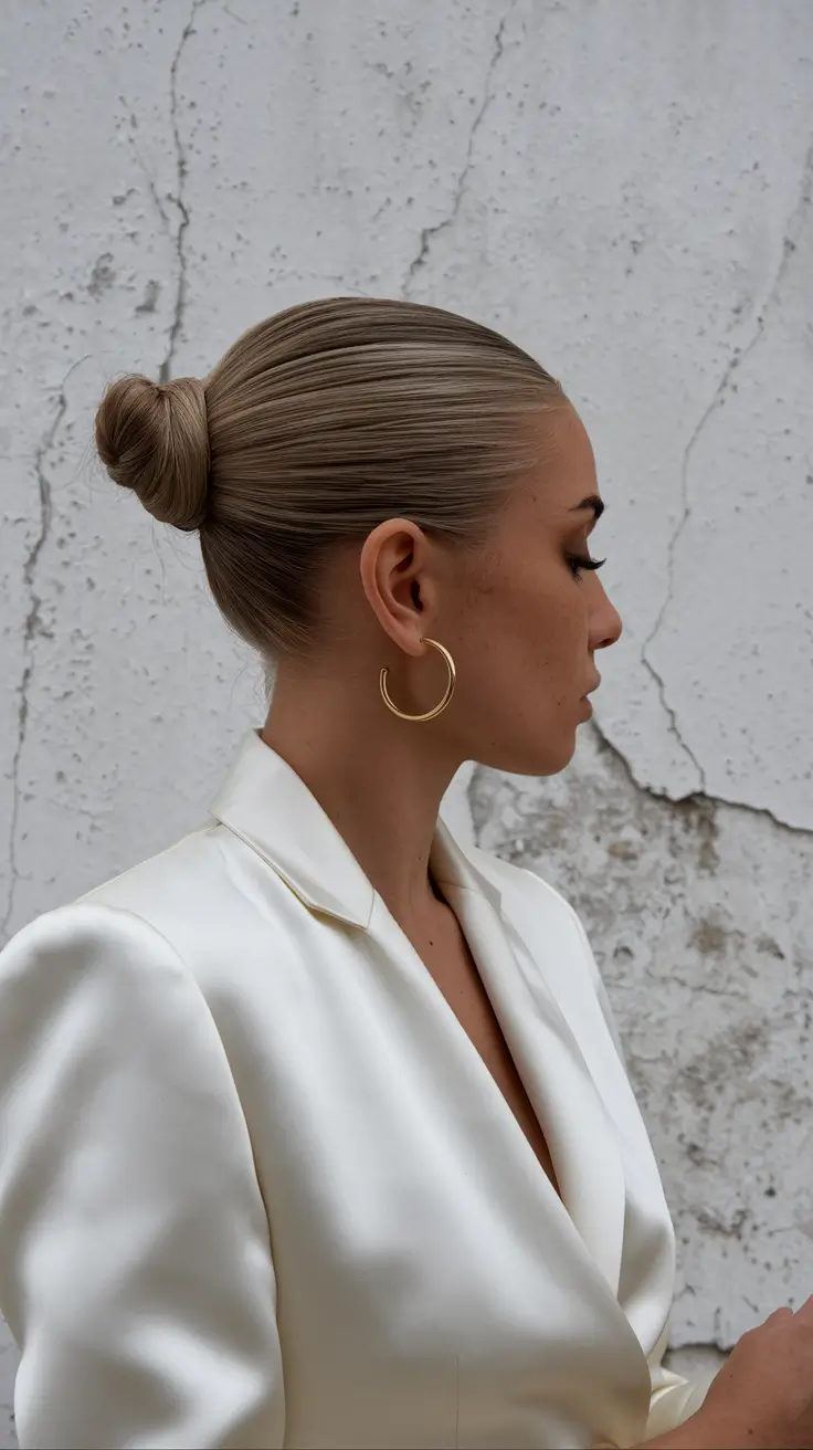 Cute and Easy Hairstyles for Fall Season 2025 Sleek Low Bun Perfection
