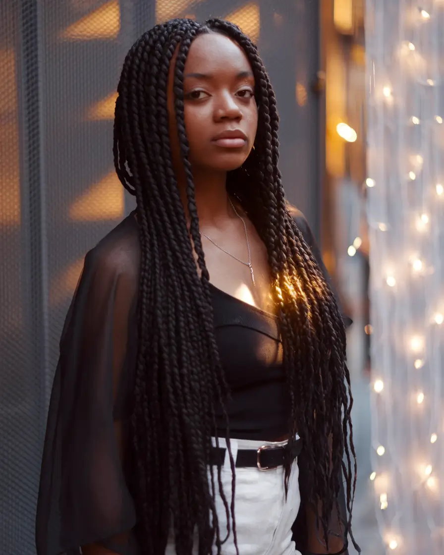 cute fall hairstyles Timeless Long Braids with Modern Attitude