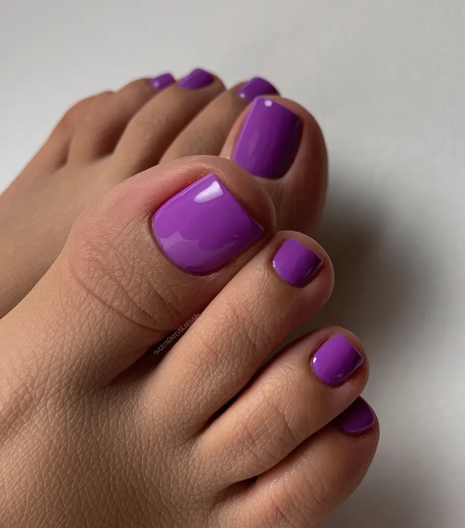 fall pedicure colors toenails Vivid Orchid Shine