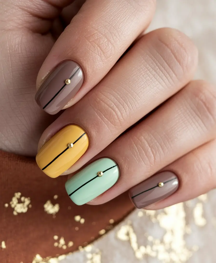 fall acrylic nails short Color Pop Shorties with Autumn Attitude