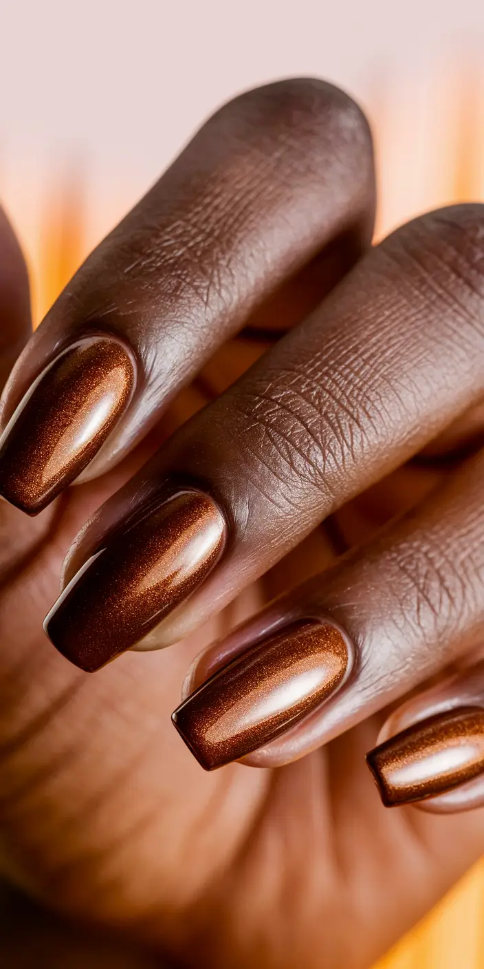 fall nail colors for brown skin short Bronzed Cinnamon for the Golden Hour Girls