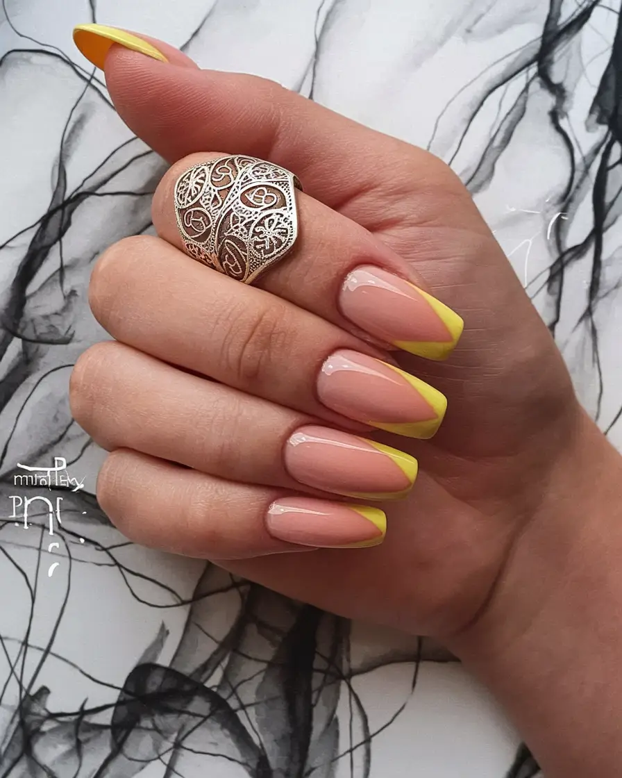 fall nail colors fair skin Butter French: Subtle Sunshine for Sweater Weather