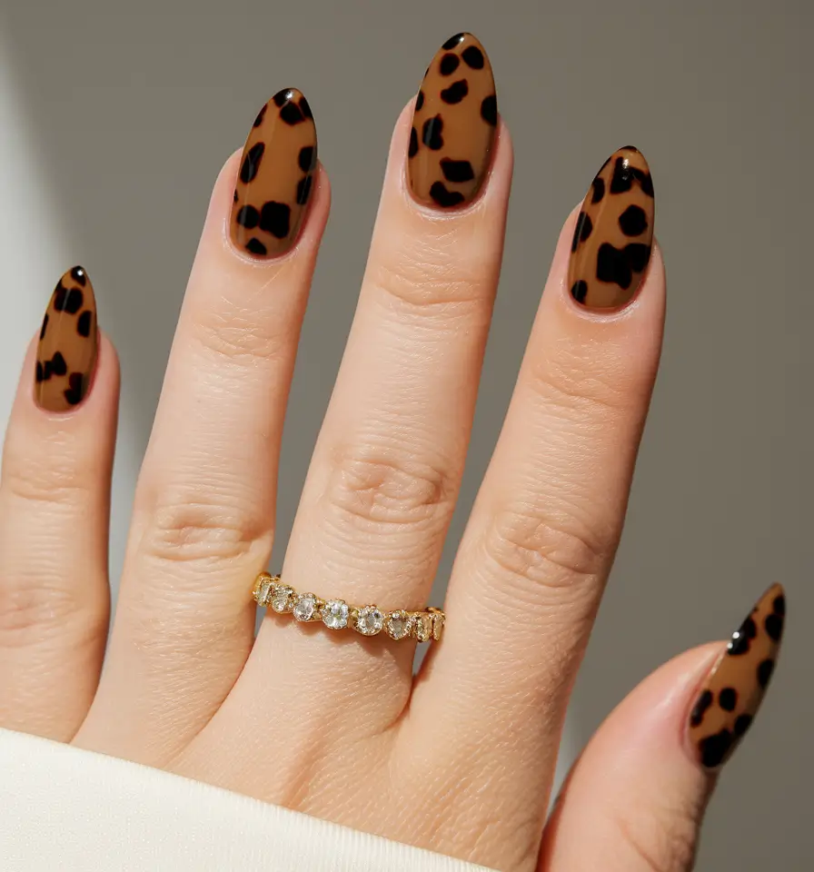 fall nail colors fair skin Wild Spice Leopard: Bold Meets Neutral