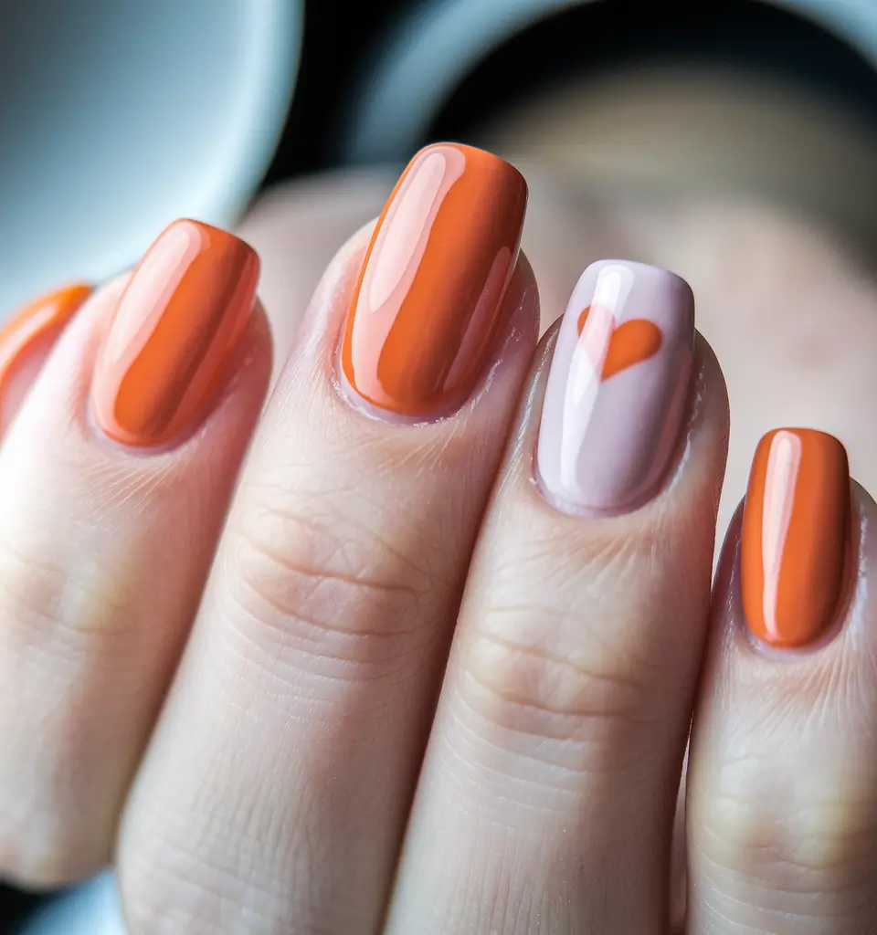 fall nail colors fair skin Heart of Pumpkin: Playful Meets Polished