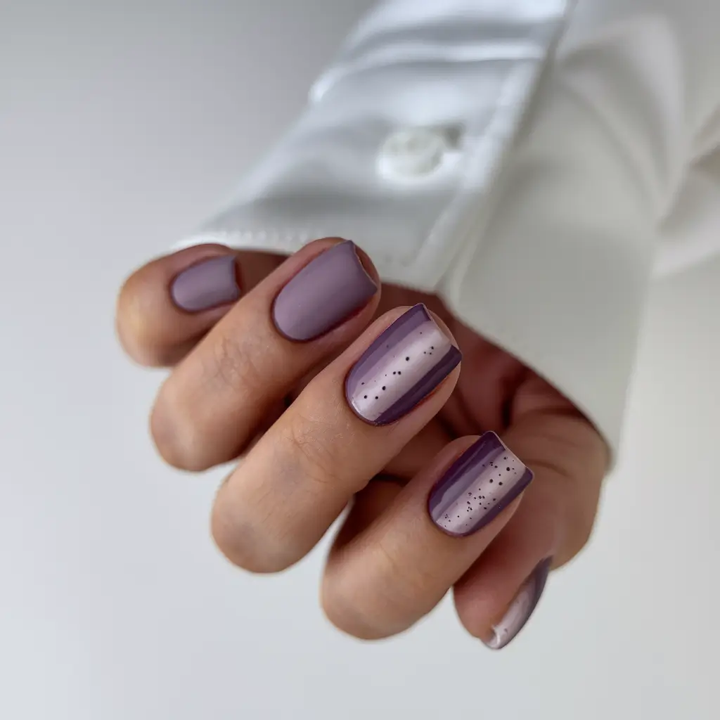 fall inspo nails 2025 plum minimalism