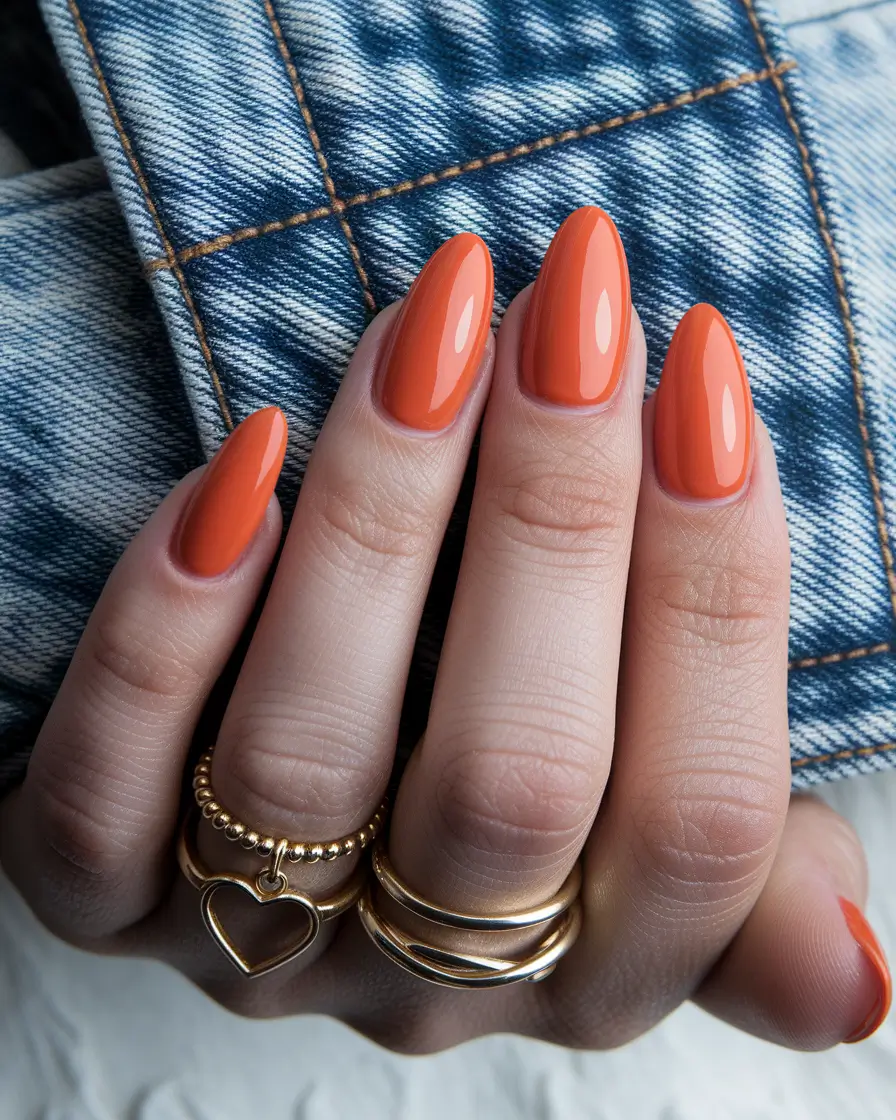 fall inspo nails 2025 classic pumpkin spice