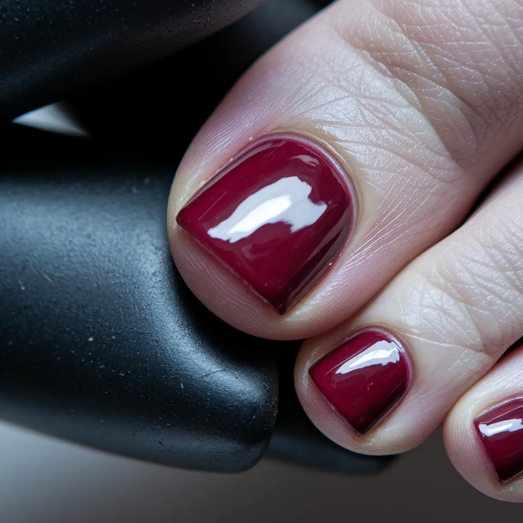 fall toe nail colors autumn 2025 Classic Cranberry Red