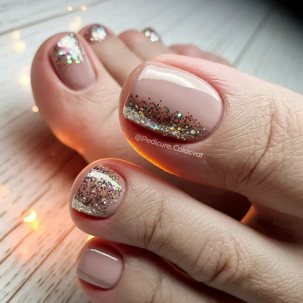 designs autumn classy Soft Nude with Glitter Curve