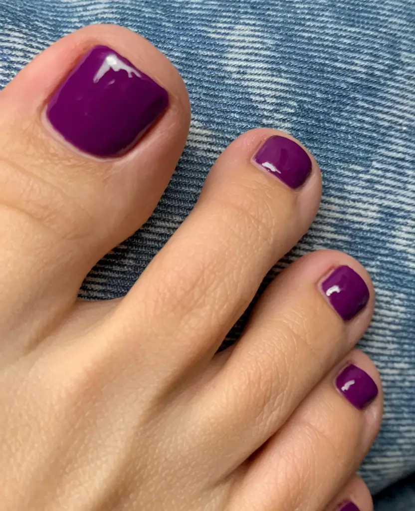 fall toe nails 2025 Rich Purple Simplicity