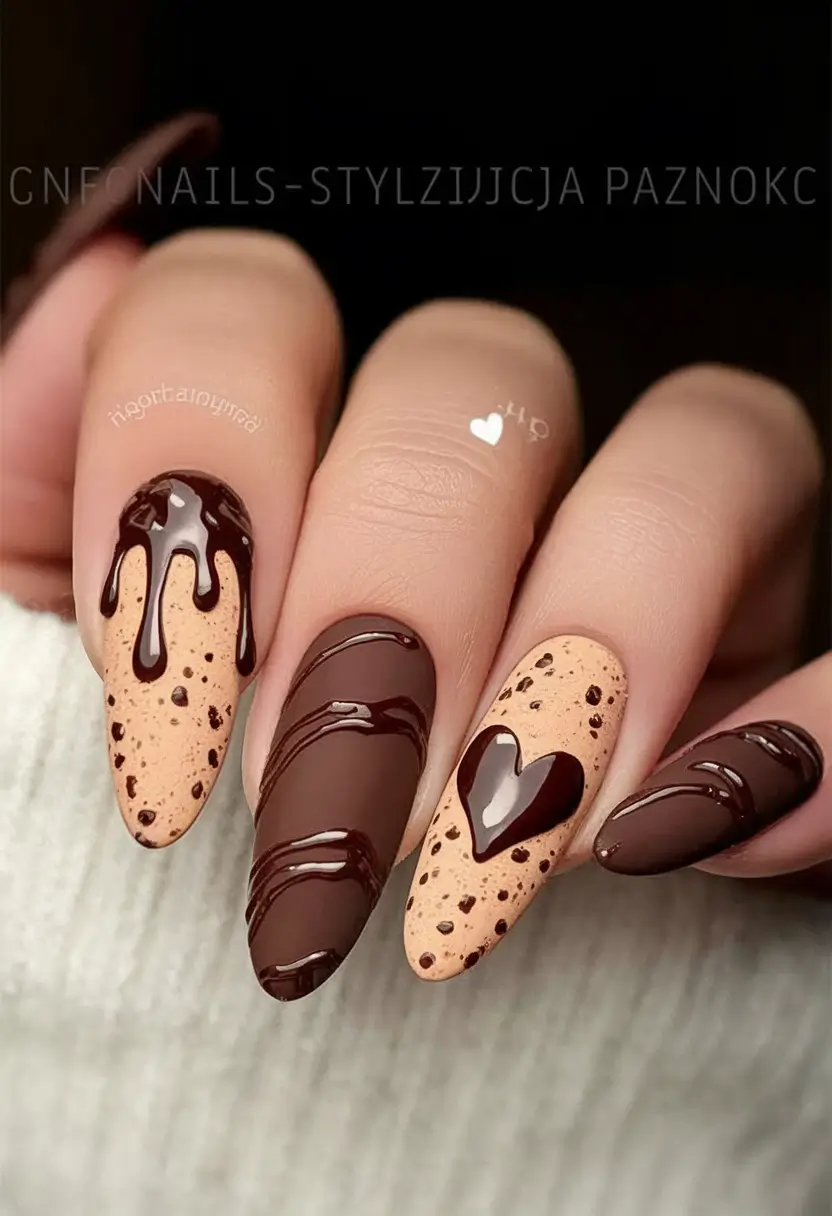 dark fall nails 2025 Chocolate Indulgence