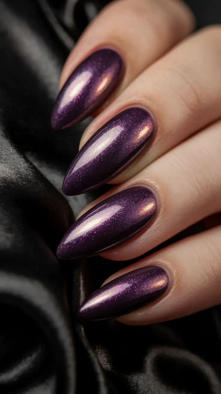 dark fall nails 2025 Twilight Shimmer Purple