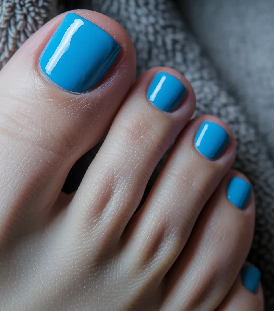 fall toe nail colors autumn Chambray Blue Calm