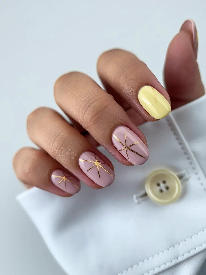 fall season nails colors 2025+Golden Hour Meets Stargirl