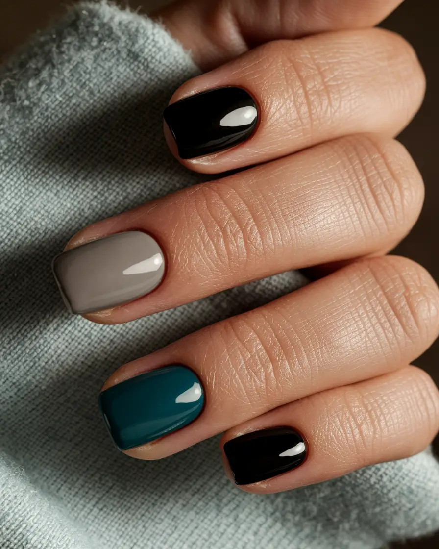 fall season nails short colors 2025 classy