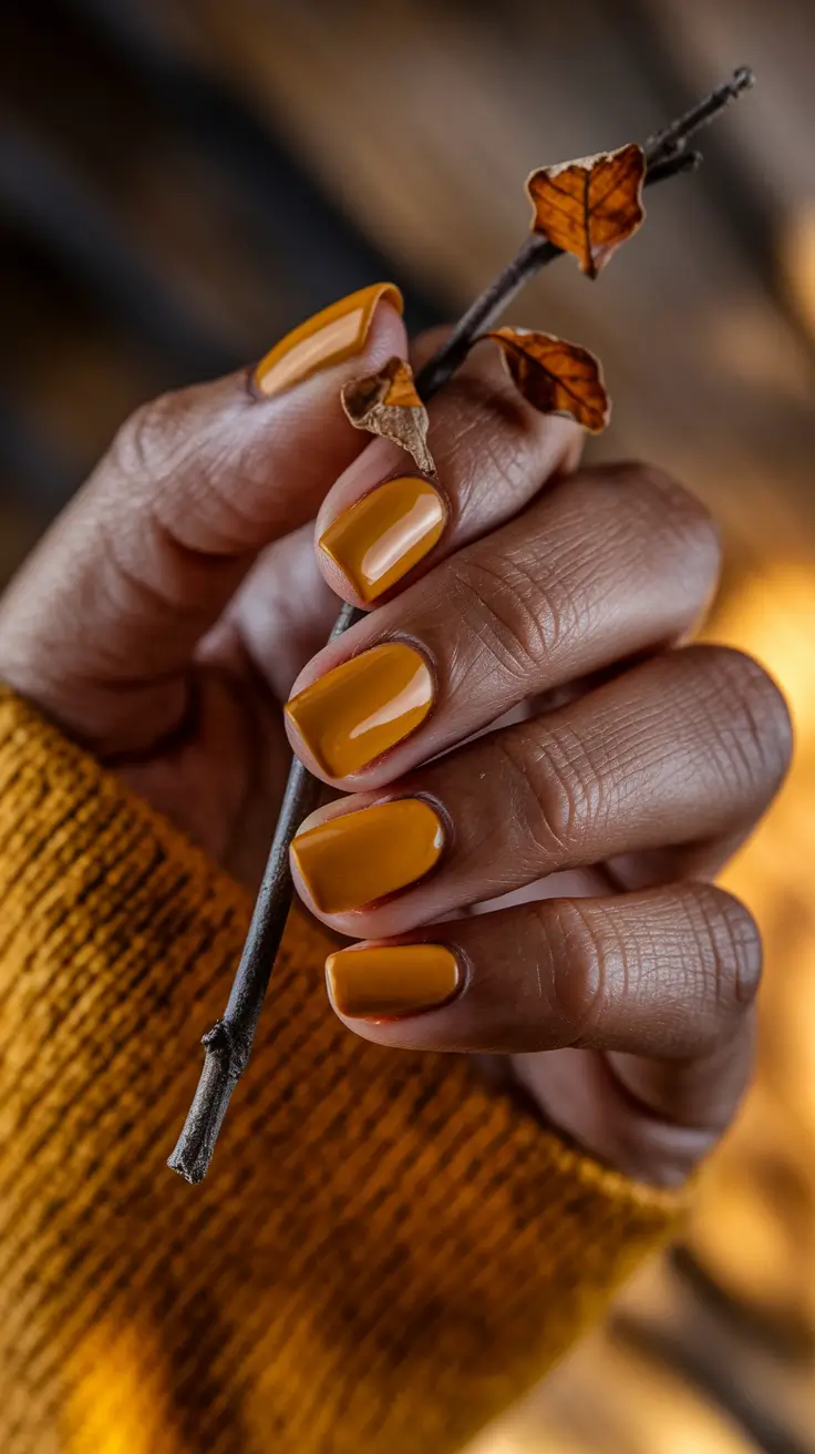 fall season nails acrylic square+Pumpkin Spice Punch