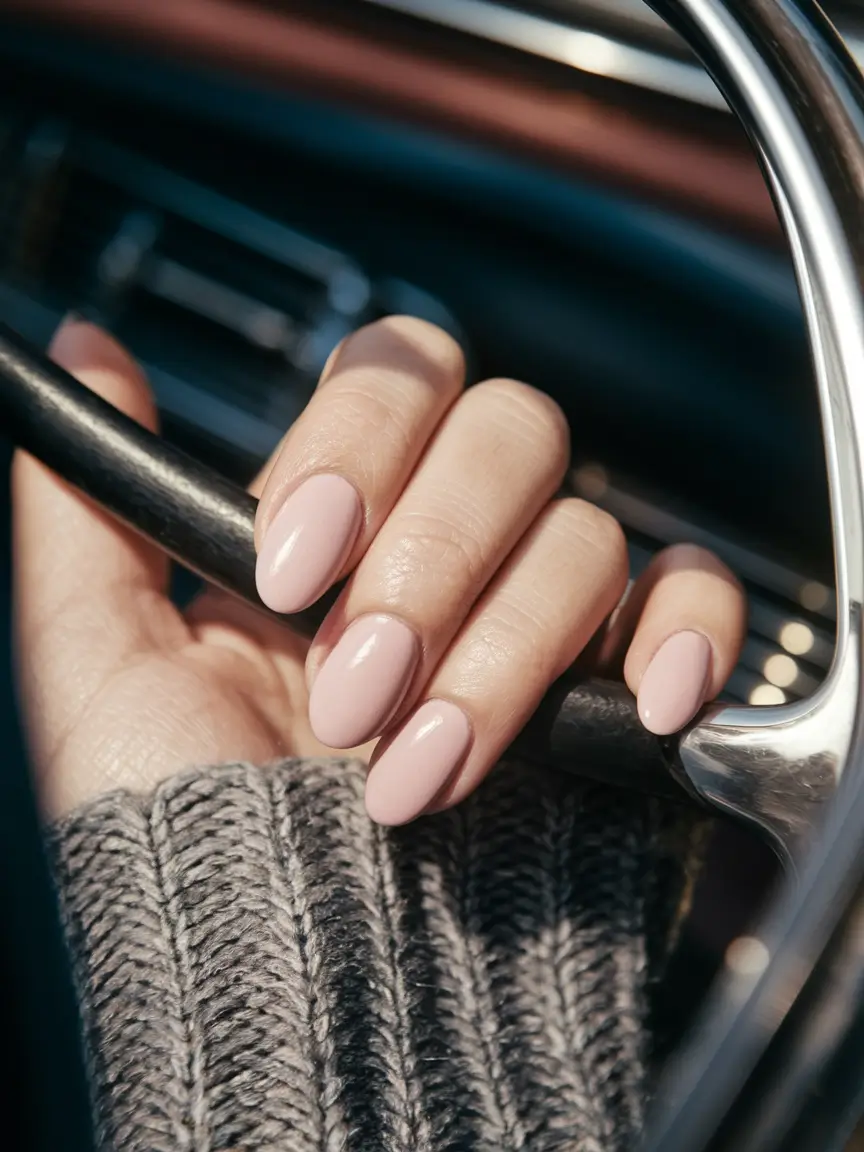 round fall nails Blush Knit Classic