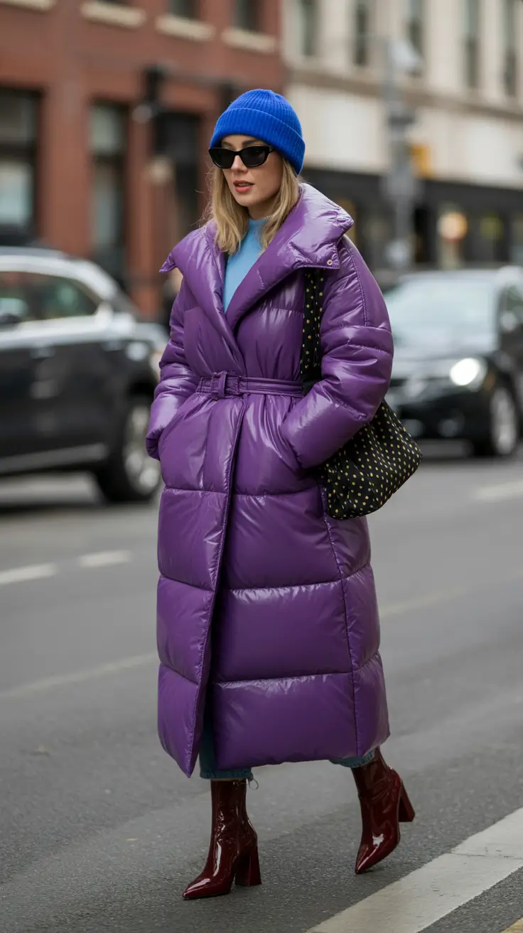 casual winter outfits 2025 women Vivid Purple Energy
