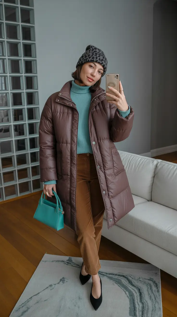 cozy winter outfits aesthetic Retro-Inspired Cool