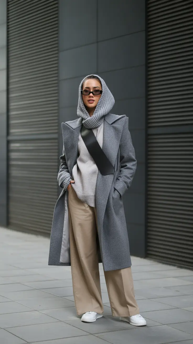 cozy winter outfits lazy days Gray Tones with a Twist