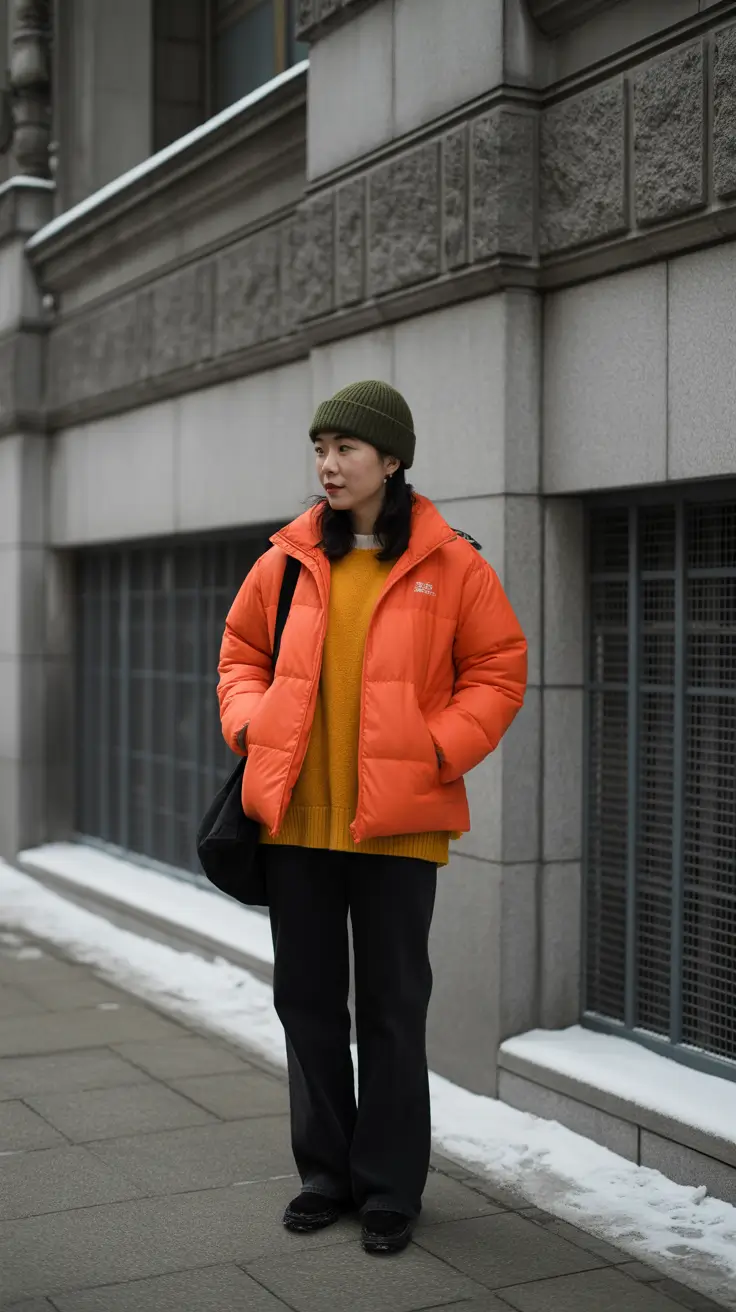 cozy winter outfits lazy days Warm Tones for Snowy Days
